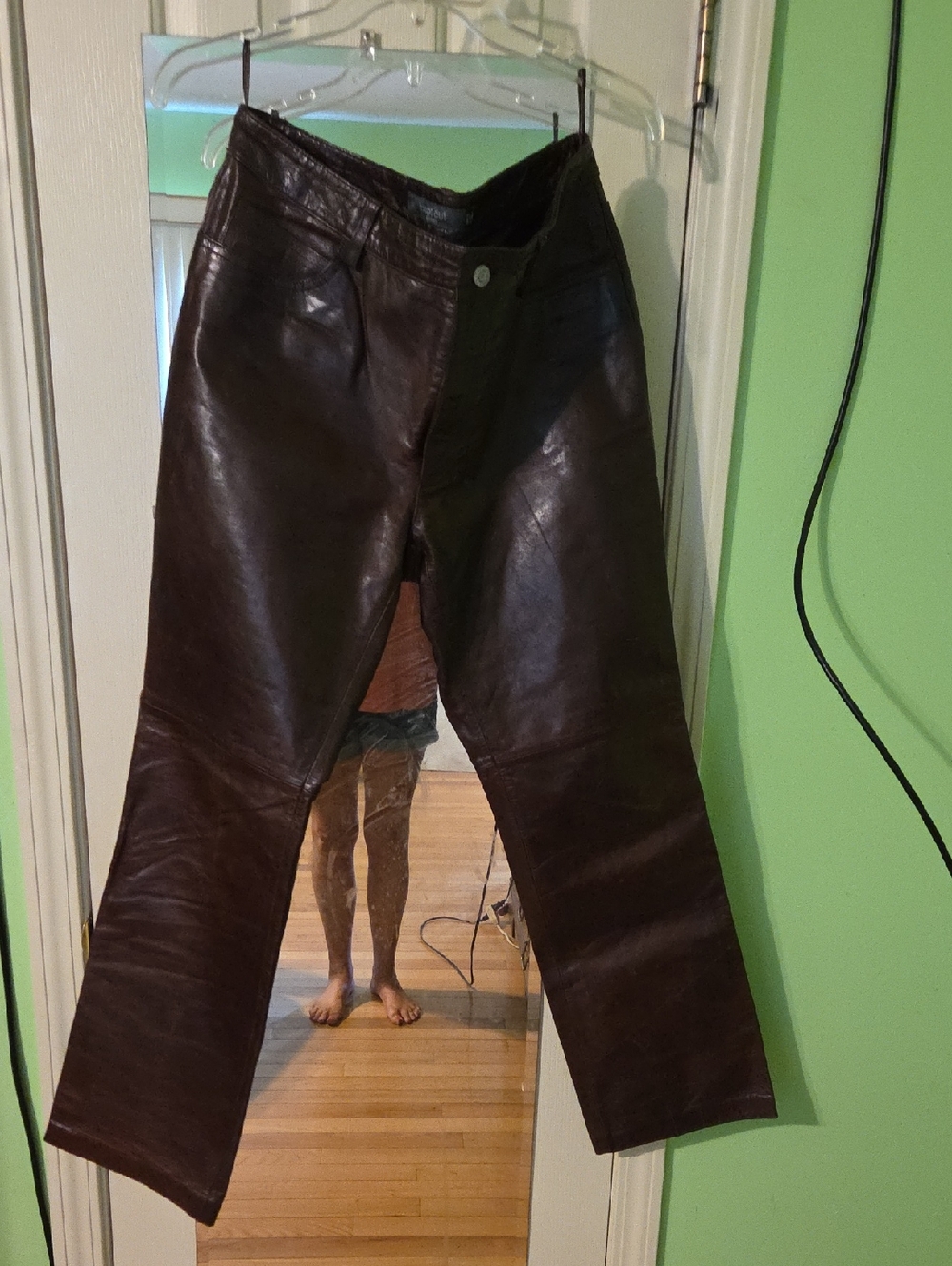 Brown Leather Womens Bootcut Gap Pants